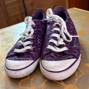 Coach Purple Women Sneakers with White Laces Size 9